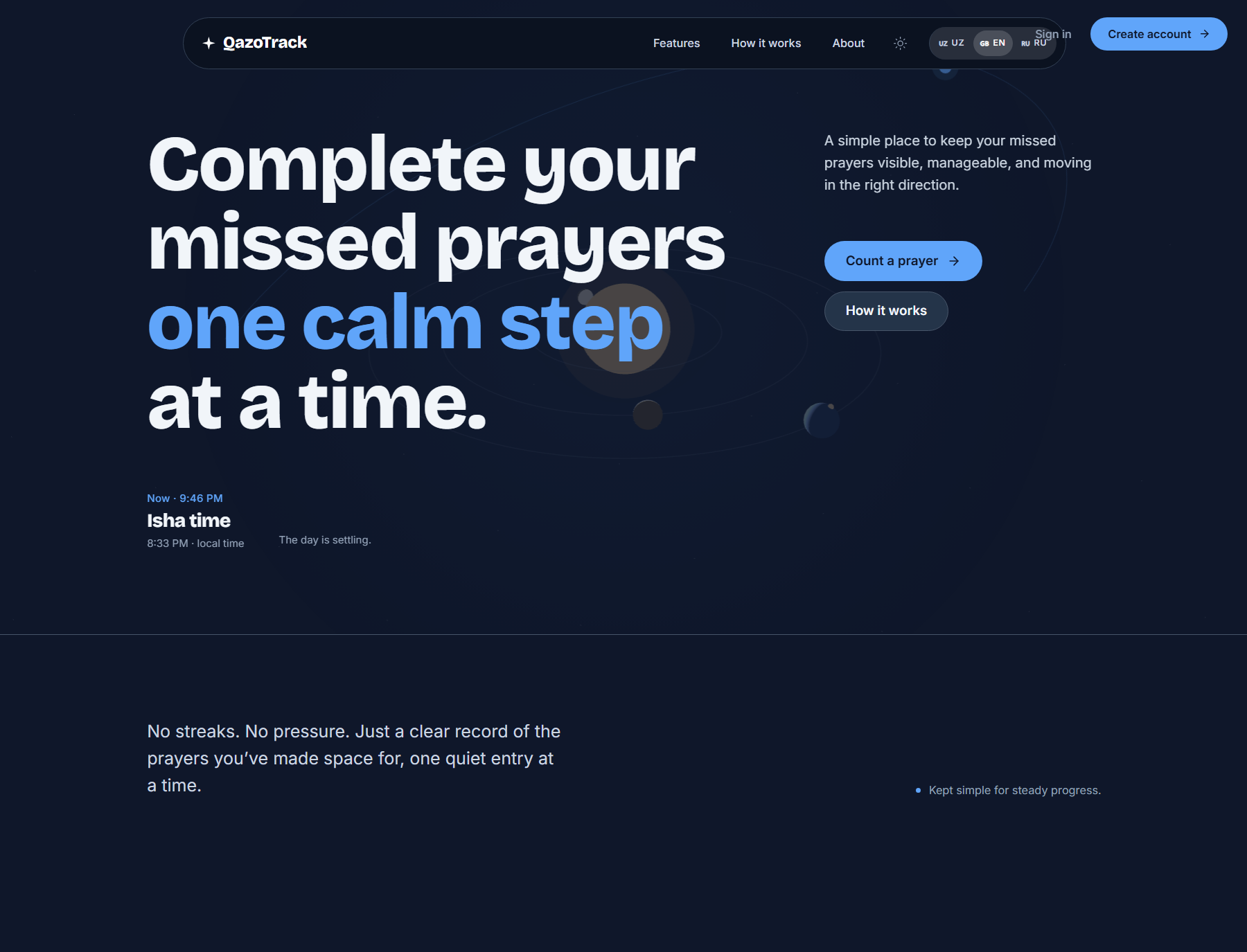 QazoTrack dashboard